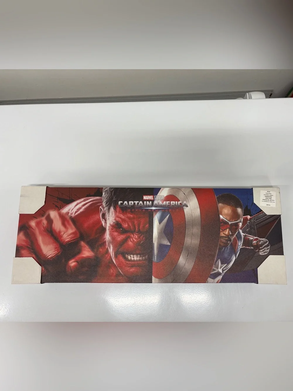 Marvel Captain America & Red Hulk Split-Image Wall Art in Red, Blue, Silver